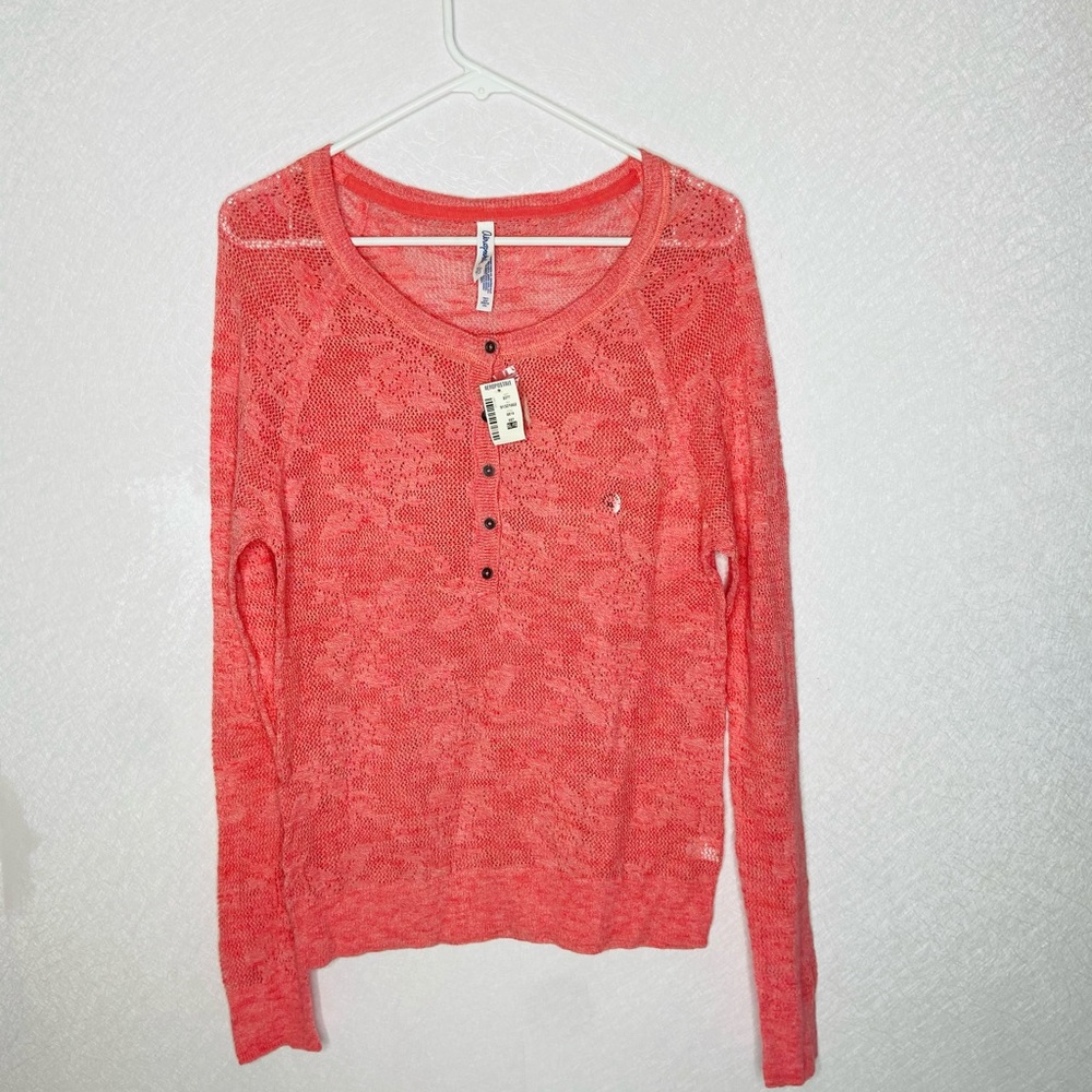 Aeropostale Coral Knit Top